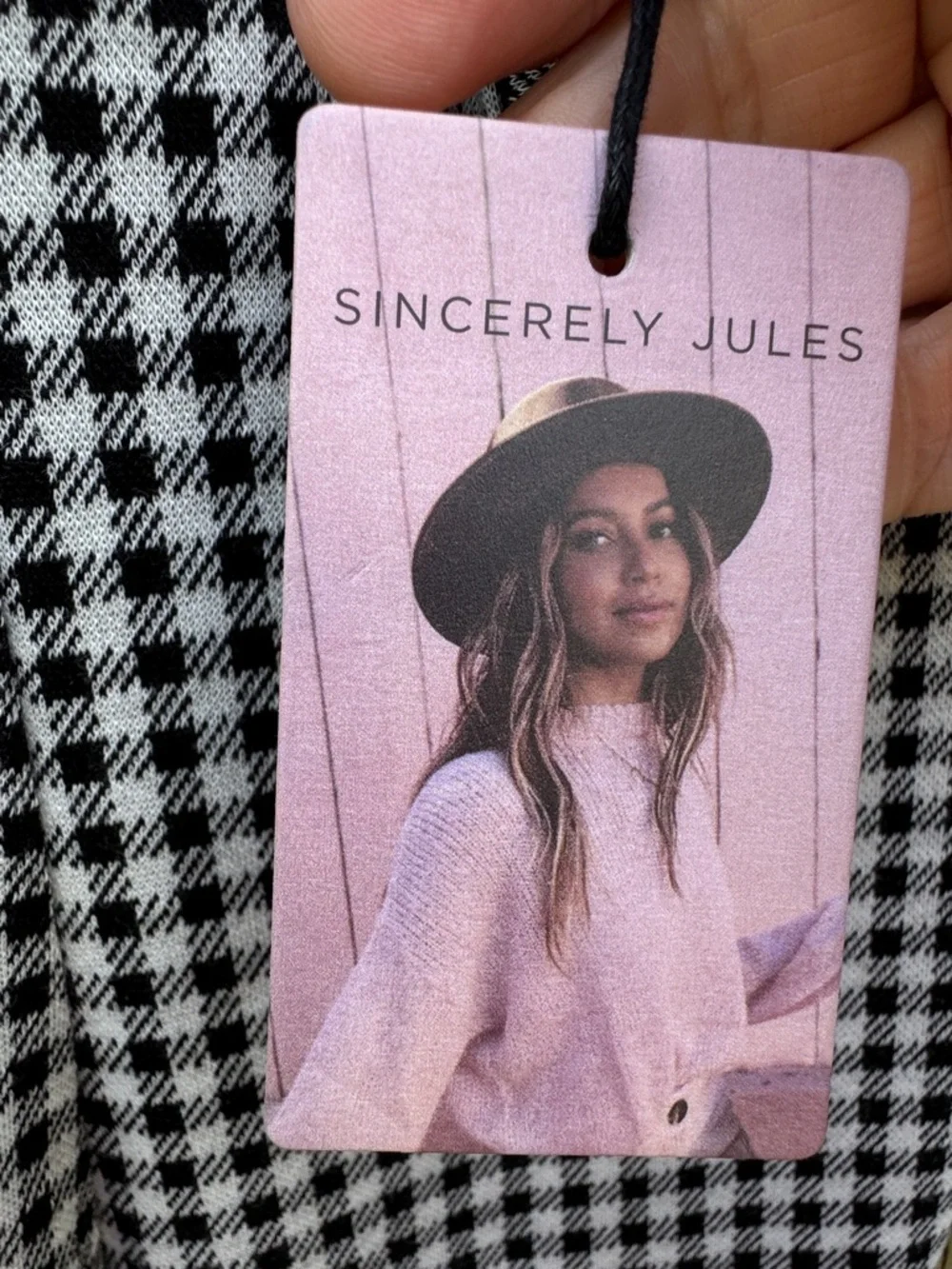 Sincerely Jules Black & White Gingham Pants - Picture 3 of 7